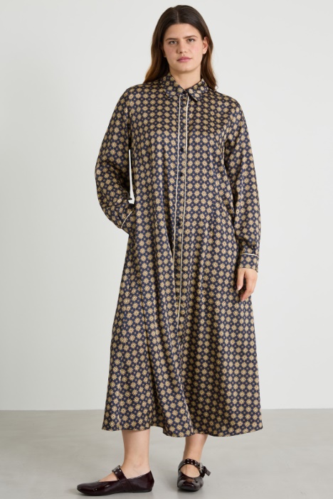 Abito in twill stampato