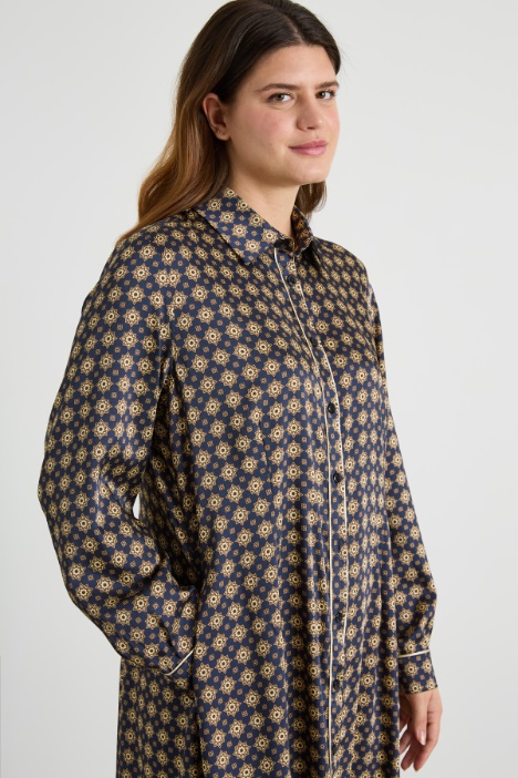 Abito in twill stampato