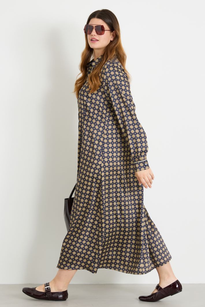 Printed twill dress Intrend