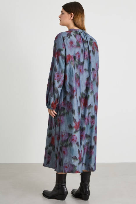 Vestido largo de cambray