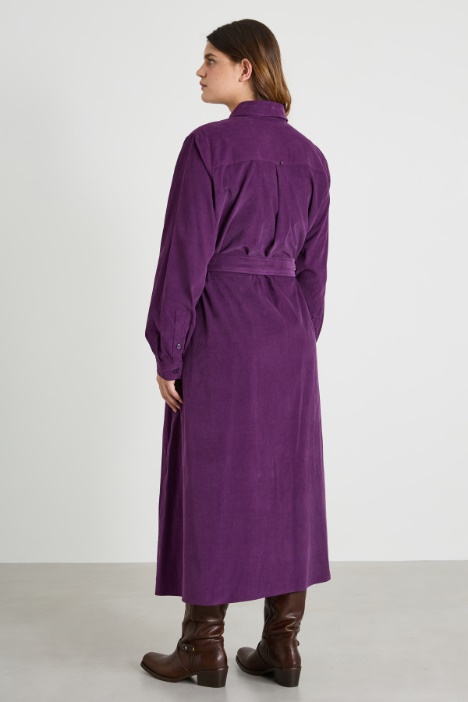 Abito chemisier in velluto