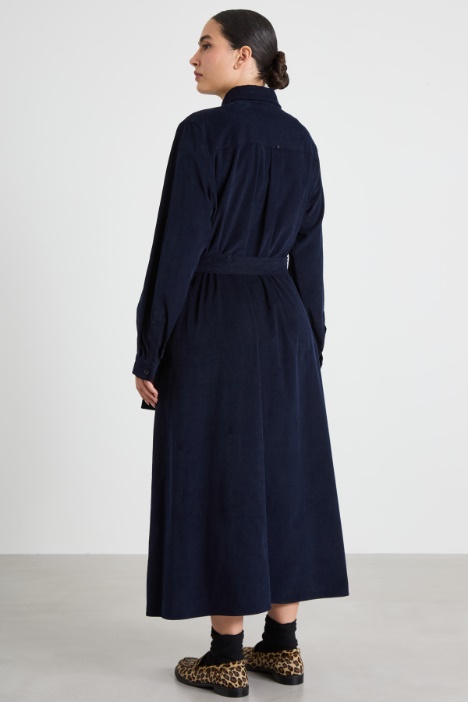 Abito chemisier in velluto