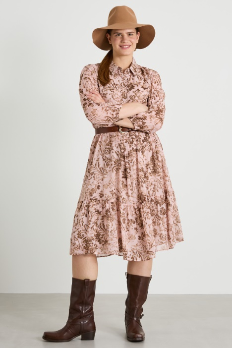 Printed georgette dress Intrend