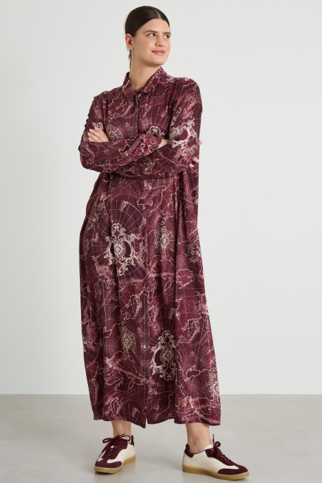 Vestido de sarga estampado