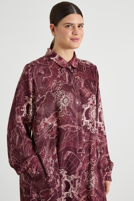 Vestido de sarga estampado