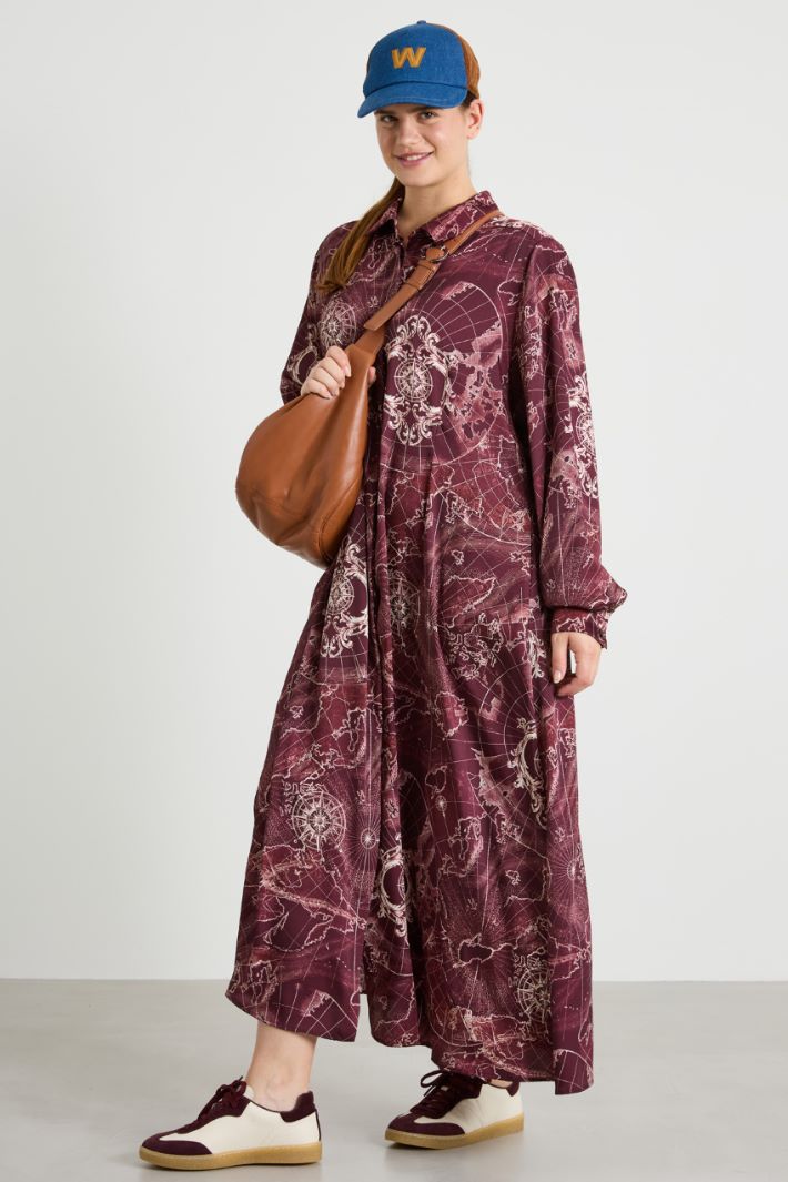 Printed twill dress Intrend