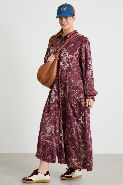Printed twill dress Intrend