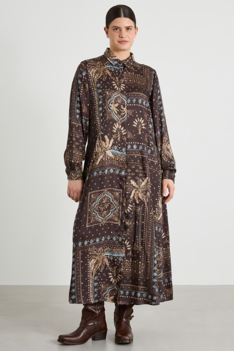 Abito in twill stampato