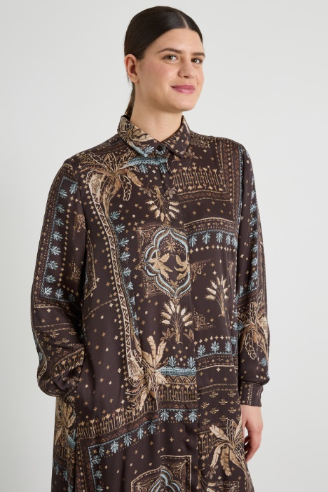 Abito in twill stampato