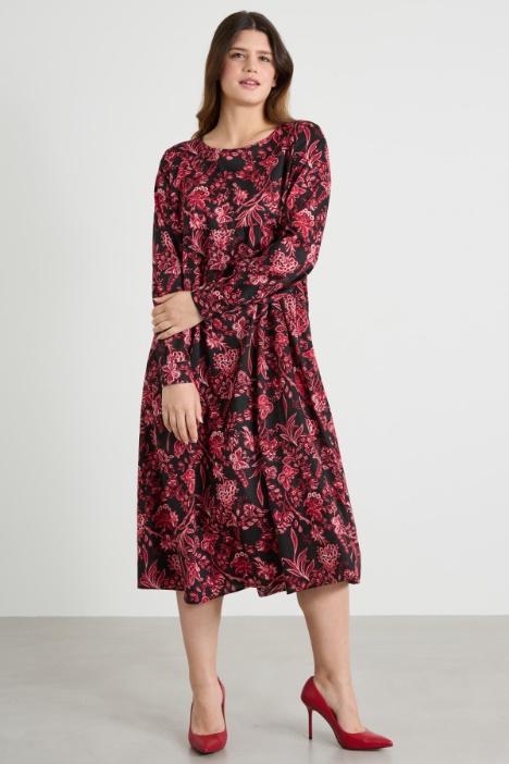 Abito in popeline stampato