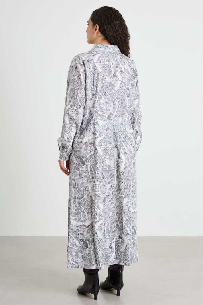 Long poplin dress Intrend - 3