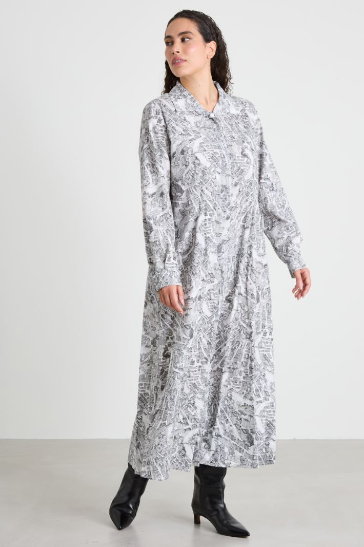 Long poplin dress Intrend - 2