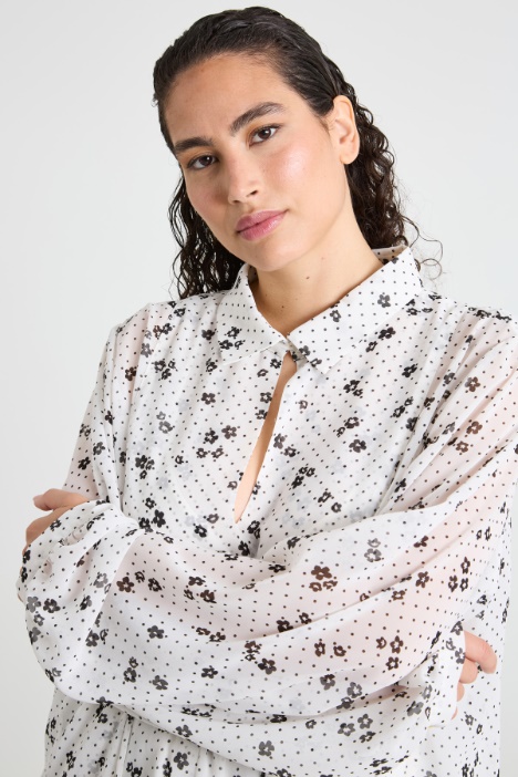 Blusa in georgette stampata