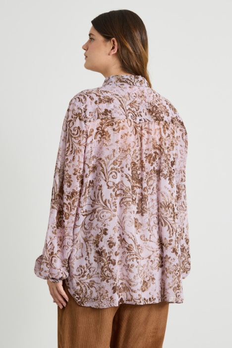 Blusa de georgette estampada