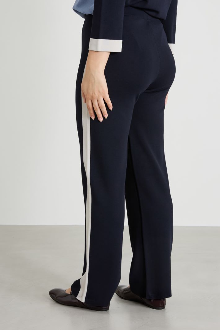 Crepe knit trousers Intrend - 3