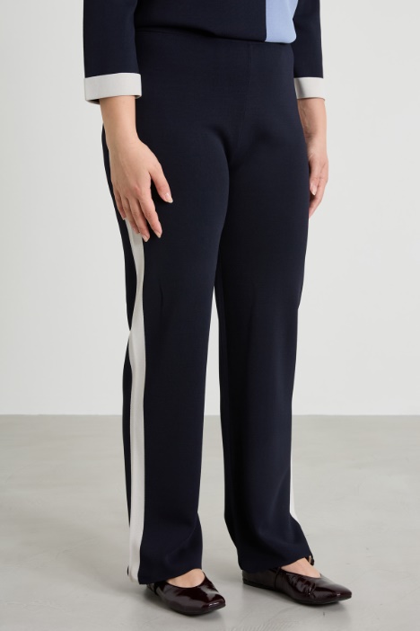 Pantaloni in maglia crépe