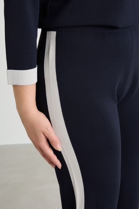 Pantaloni in maglia crépe
