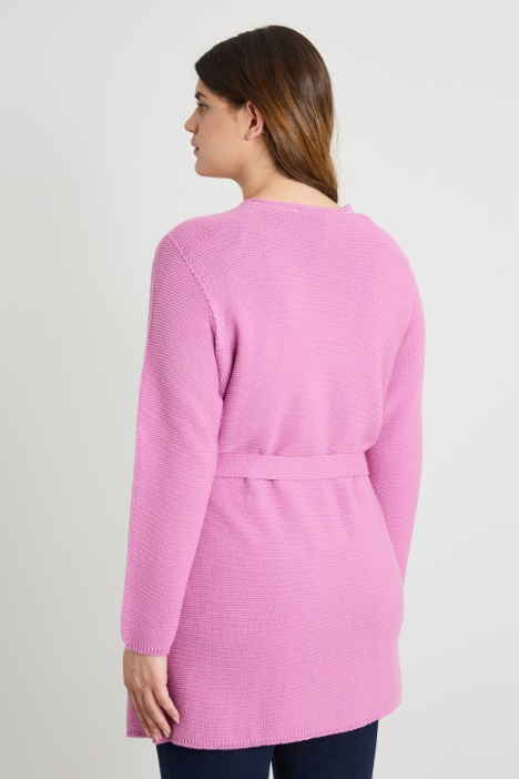 Cardigan lavorato a rilievo