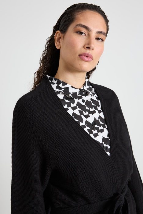 Cardigan lavorato a rilievo