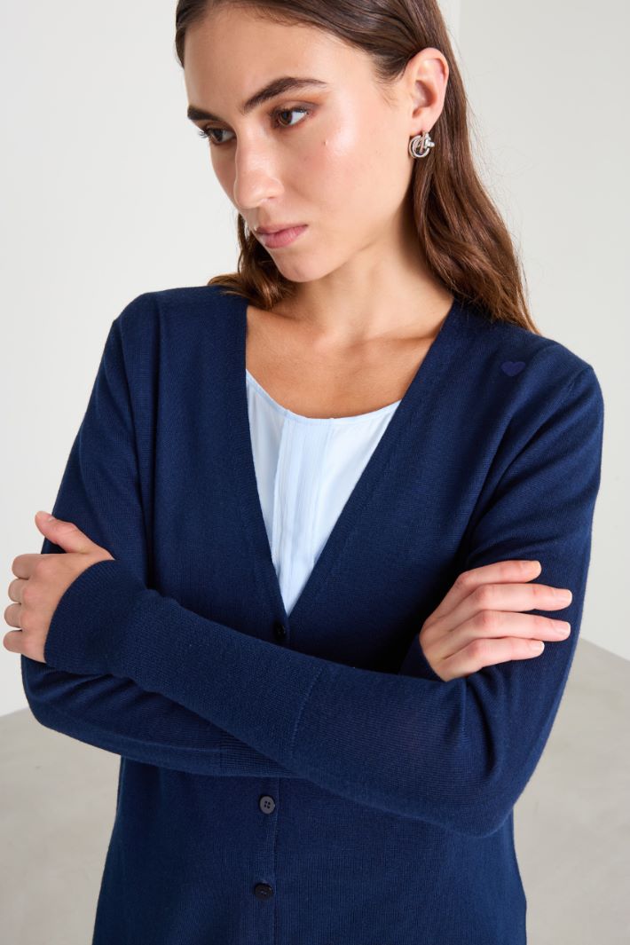 Virgin wool cardigan Intrend - 4