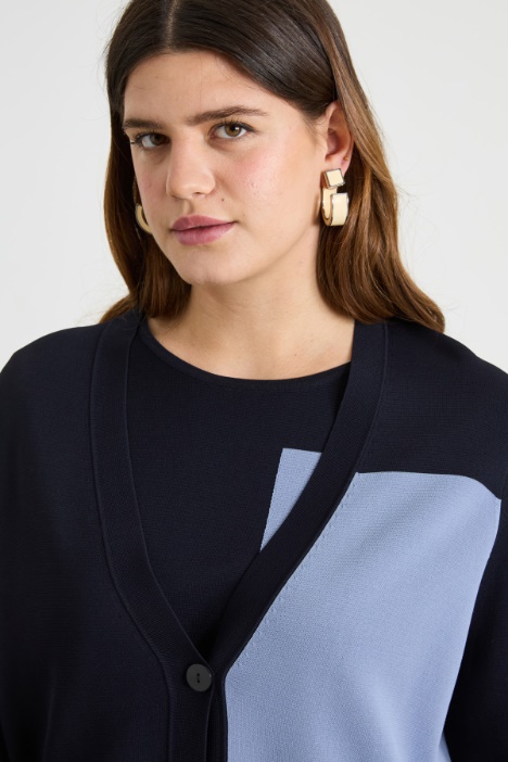 Cárdigan de hilo crepé