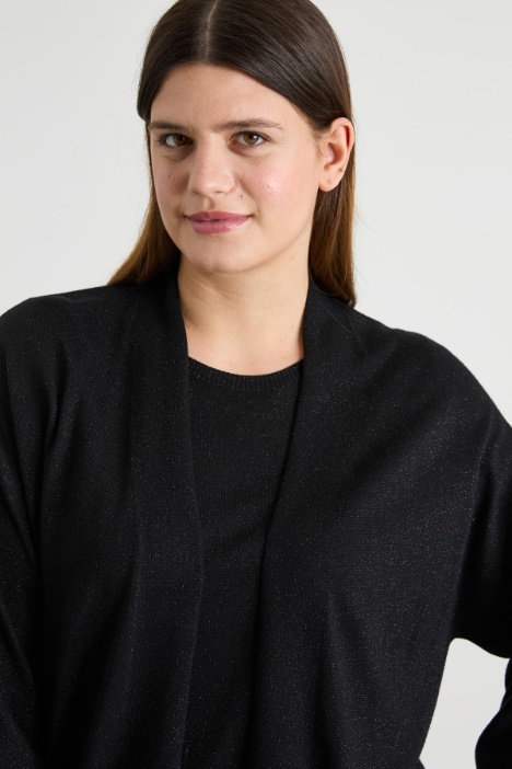 Cardigan in lana lamé