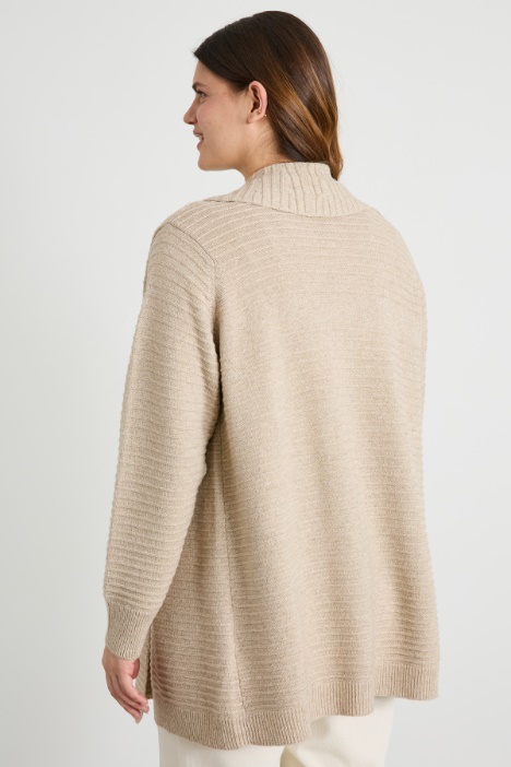 Cardigan in viscosa e lana