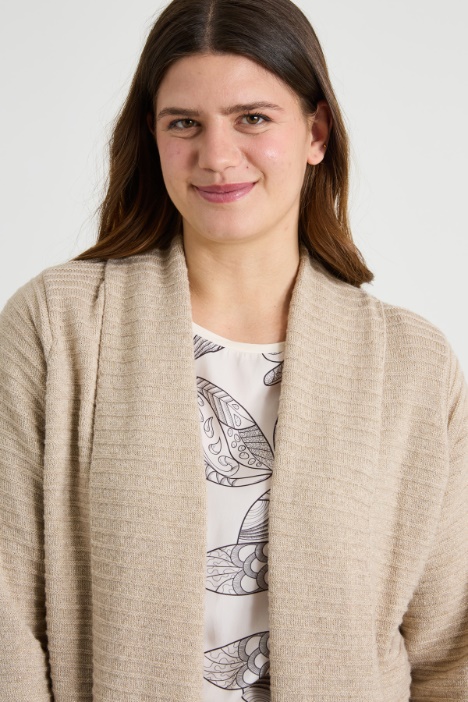 Cardigan in viscosa e lana