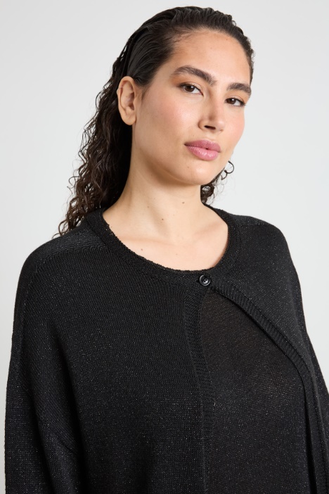 Cardigan in viscosa lamé