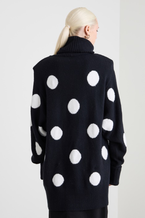 Maxi maglia con ricamo