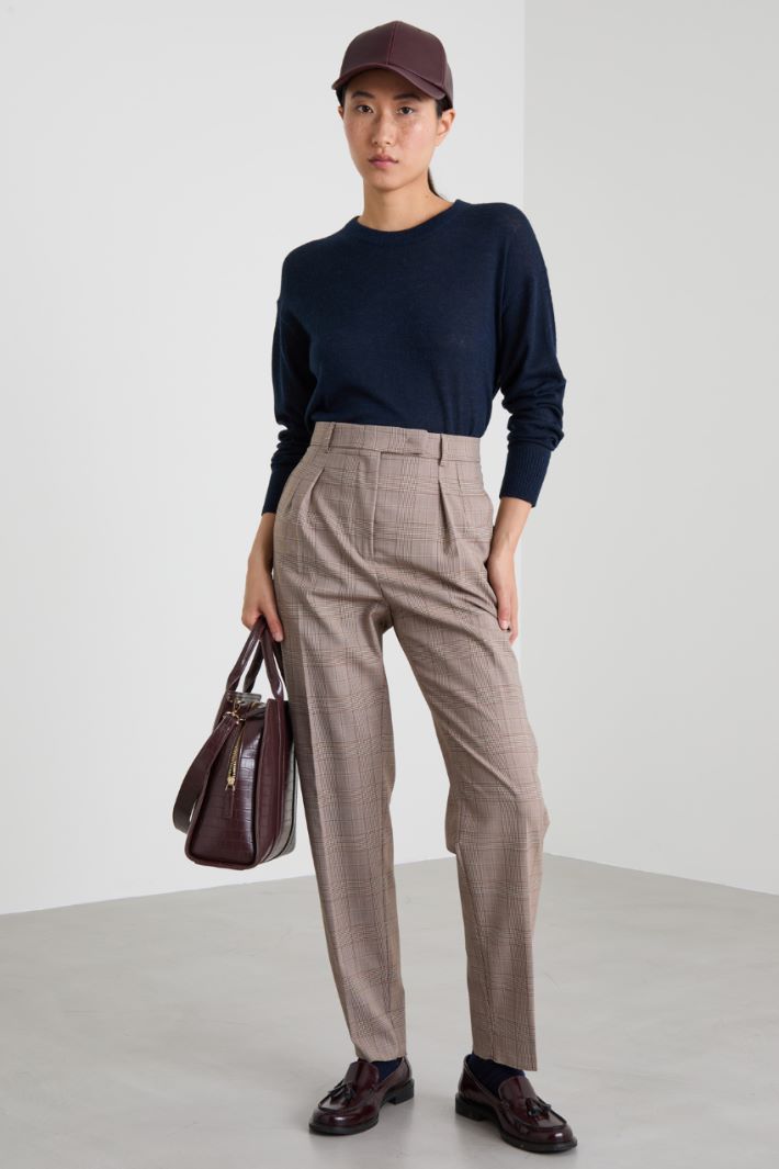 Light wool and alpaca sweater - BLUE - Intrend