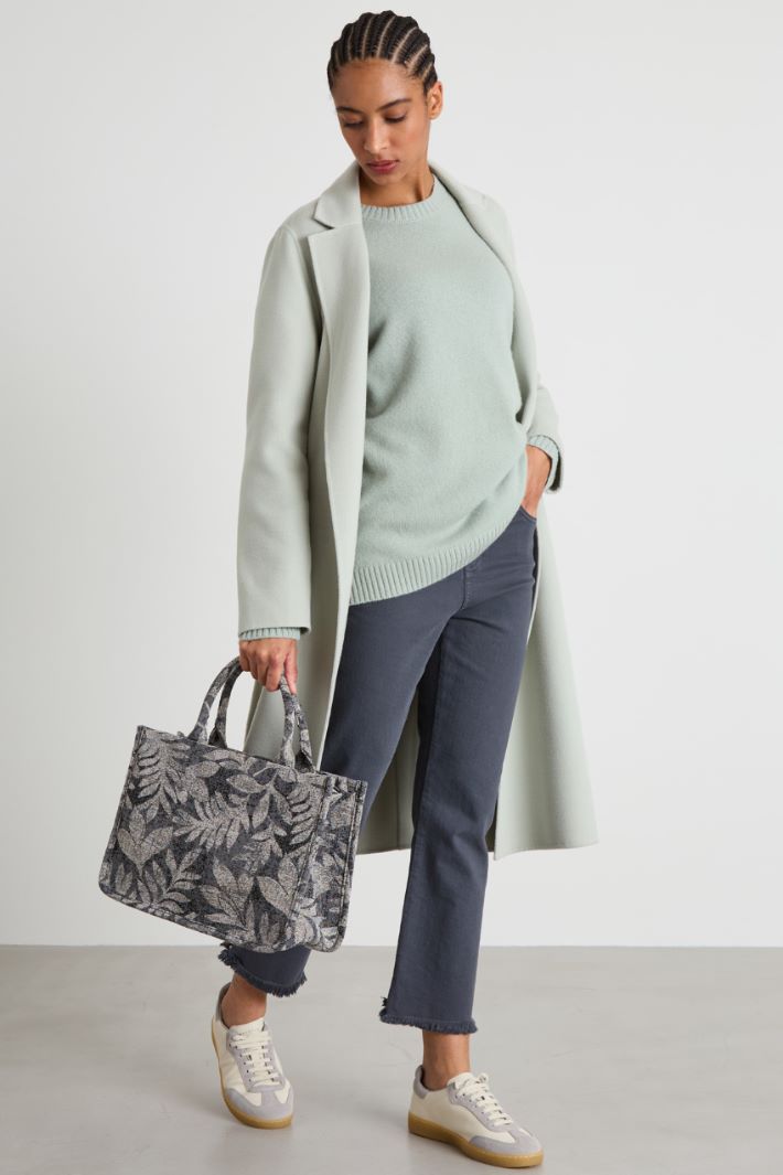 Wool and cashmere sweater - MINT GREEN - Intrend