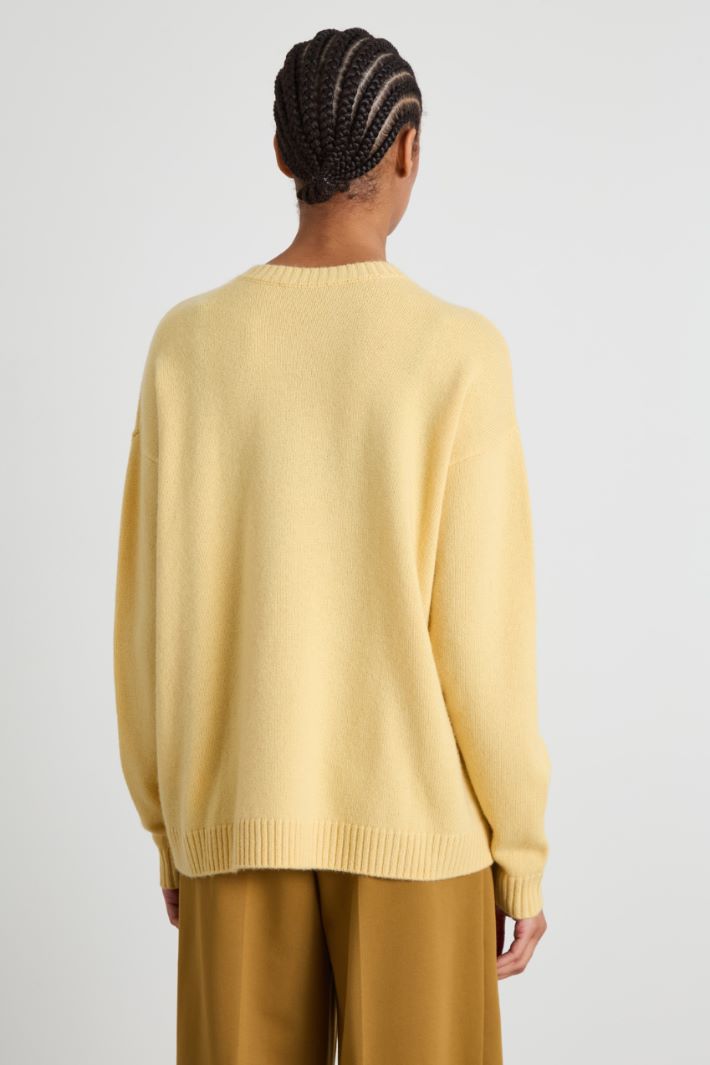 Wool and cashmere sweater - YELLOW - Intrend - 4