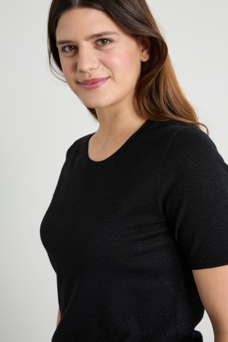 Maglia in lana lamé