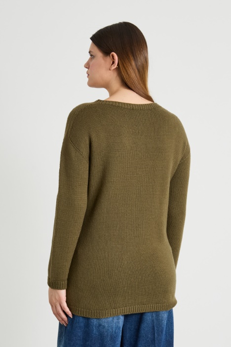 Maglia in lana a trecce