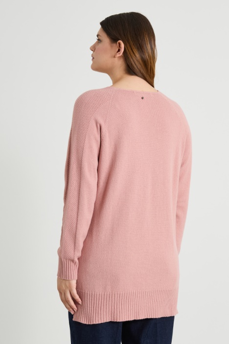 Maglia in lana e viscosa