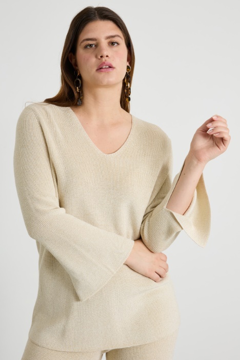 Maglia in lana lamé