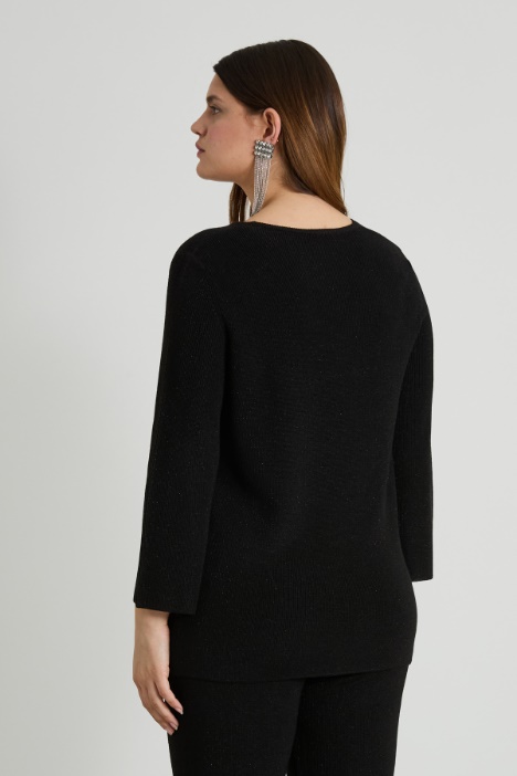 Maglia in viscosa e lana lamé