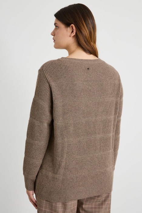 Maglia in viscosa e lana lamé