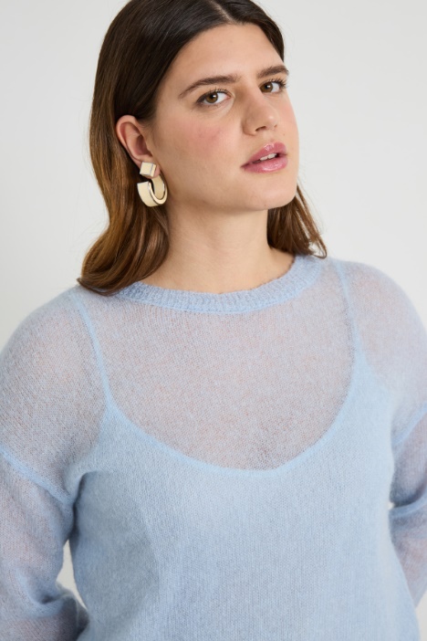 Maglia in alpaca e mohair