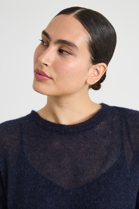 Maglia in alpaca e mohair