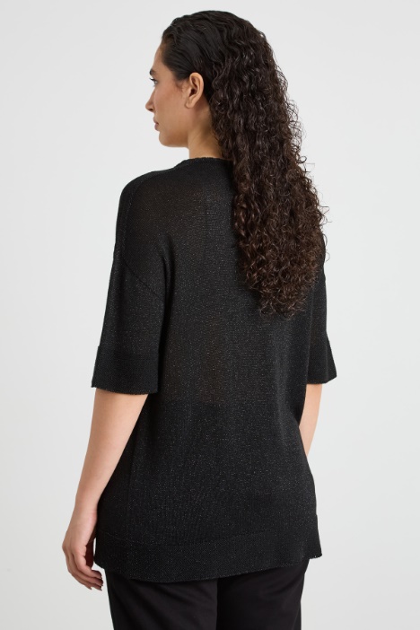 Maglia in viscosa lamé