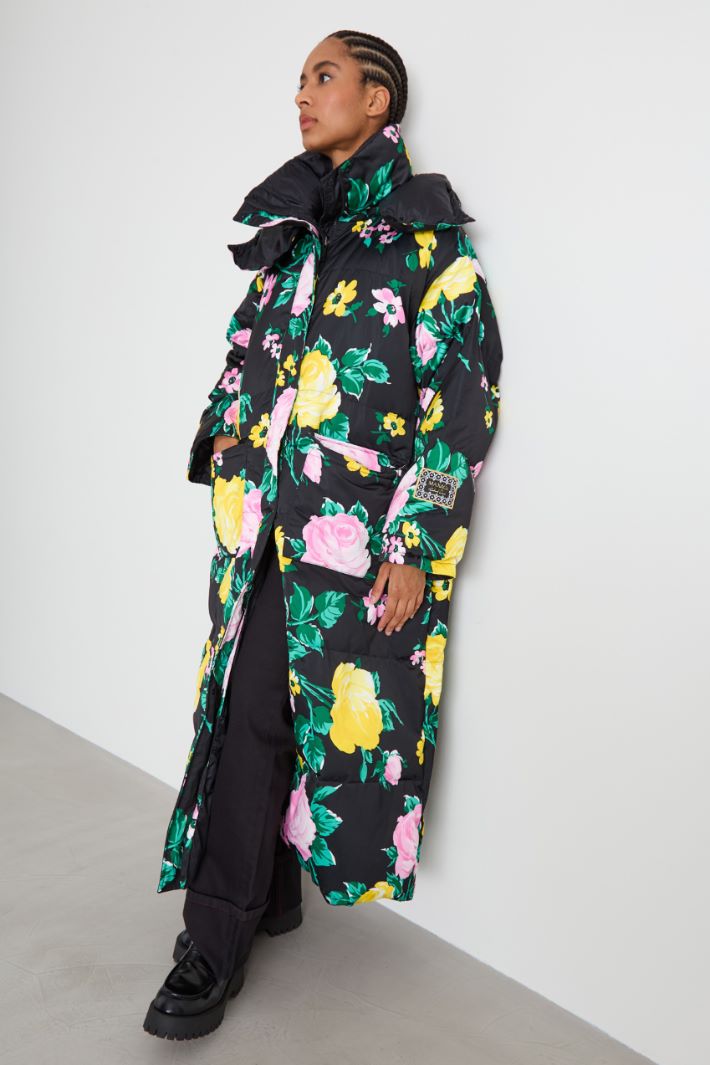 Oversized floral padded coat Intrend - 2