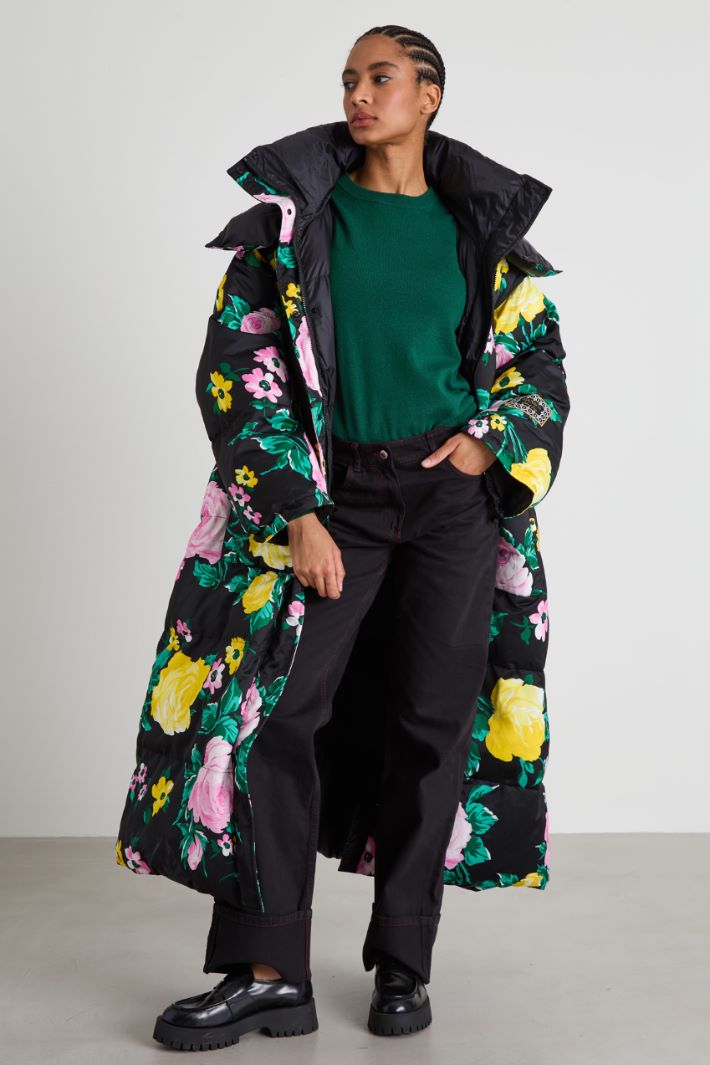 Oversized floral padded coat Intrend