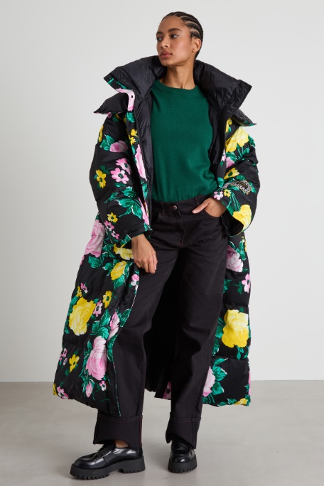 Oversized floral padded coat Intrend