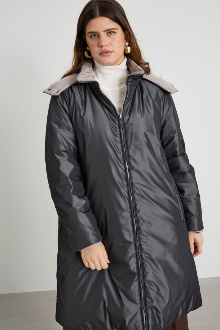 Reversible taffeta padded coat Intrend - 2