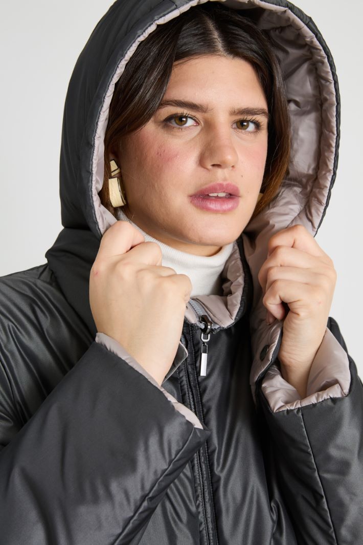 Reversible taffeta padded coat Intrend - 4