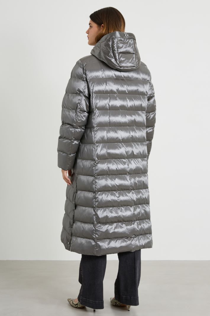 Long padded coat with belt Intrend - 3