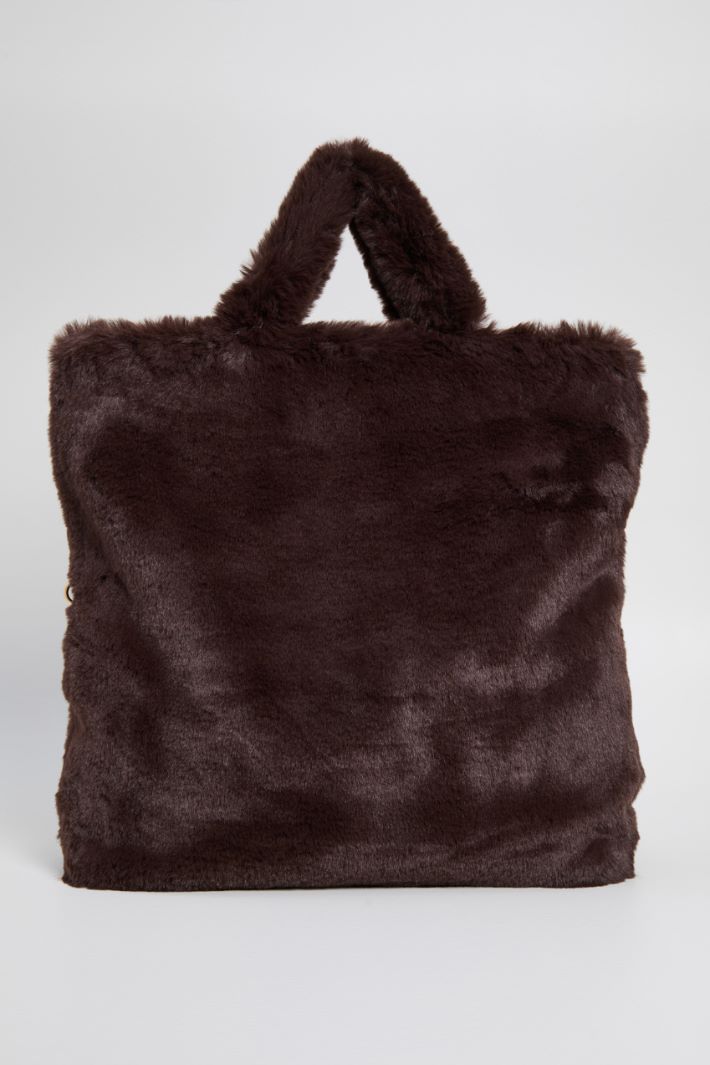 Maxi shopper effetto peluche