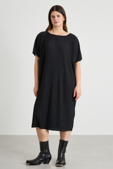 Abito in jersey plissé